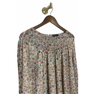 Lane‎ Bryant Women's Blouse Floral Sheer Top Lined Long Sleeve Boho Size 14/16